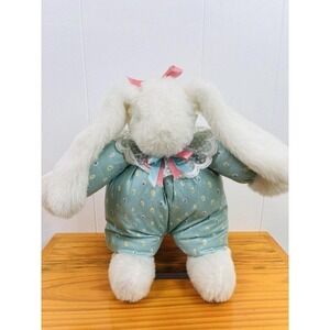 VTG '90 Best Friend Bunnies Bunnies By The Bay Plush Teal Lace Romper